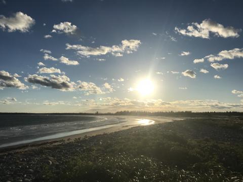 Sunset over cherry hill beach, Nova Scotia