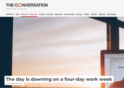 screen shot of article in The Conversation 